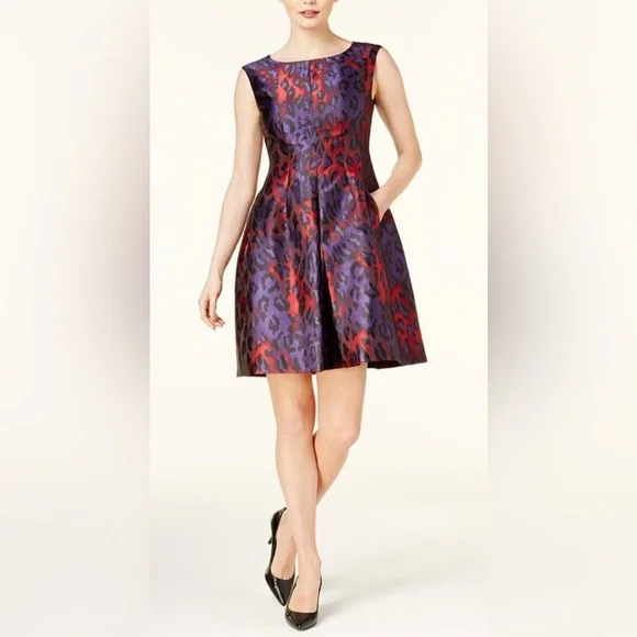 NWT Ann Klein Jacquard dress - Picture 1 of 9